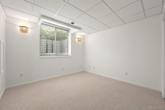 3712 Wolff St, Denver, CO 80212 - carpeted spare room featuring a paneled ceiling and baseboards