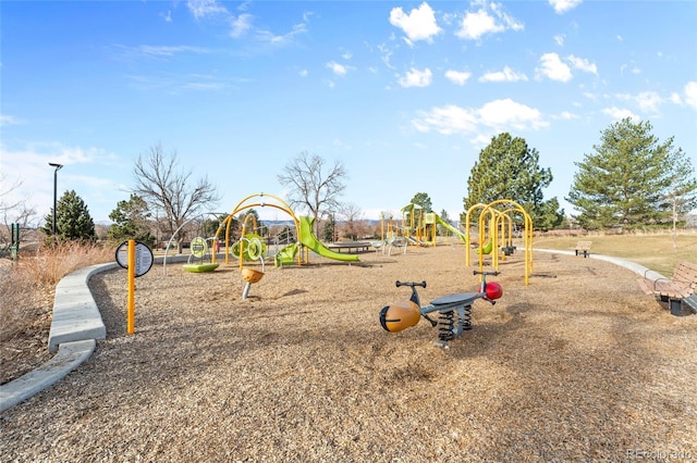 view of community jungle gym