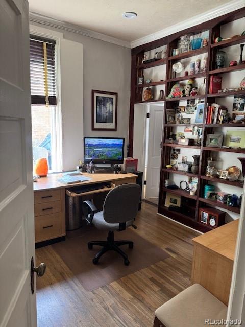 3098 W 39th Ave, Denver, CO 80211 - office space with wood finished floors and crown molding