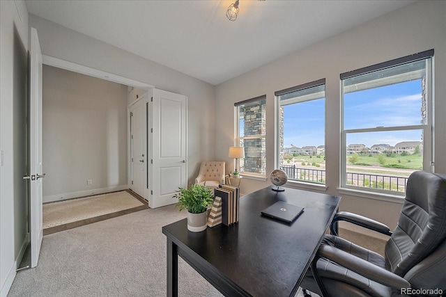 9433 Torrey Way, Arvada, CO 80007 - home office featuring light carpet and baseboards