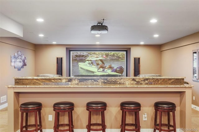 view of bar