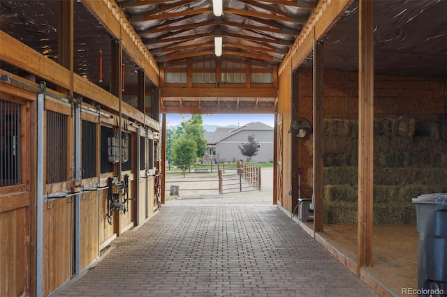 view of horse barn