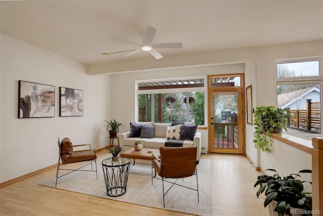 1460 Quince Ave Unit 102, Boulder, CO 80304 - living room with plenty of natural light, wood finished floors, and ceiling fan