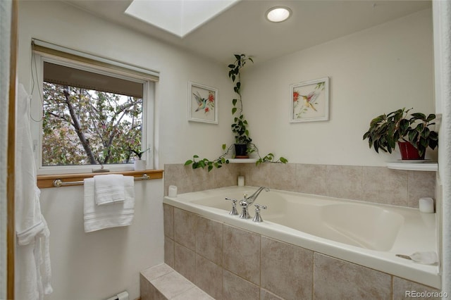 1460 Quince Ave Unit 102, Boulder, CO 80304 - full bath with a garden tub and a skylight