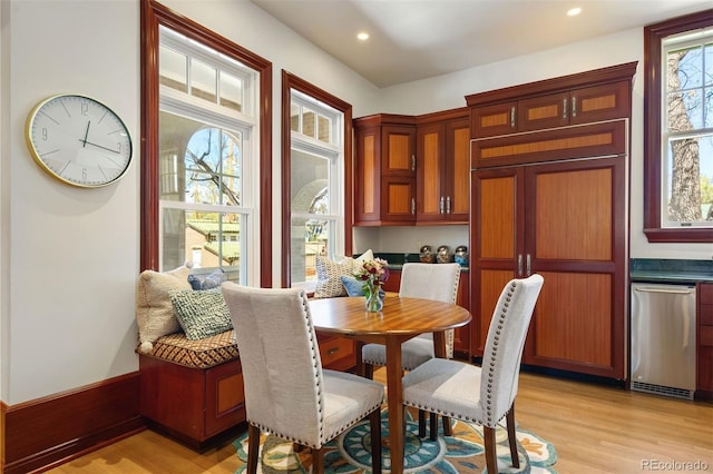 dining room featuring light hardwood / wood-style floors