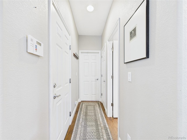 10497 Wagon Box Cir, Highlands Ranch, CO 80130 - hallway with wood finished floors and baseboards