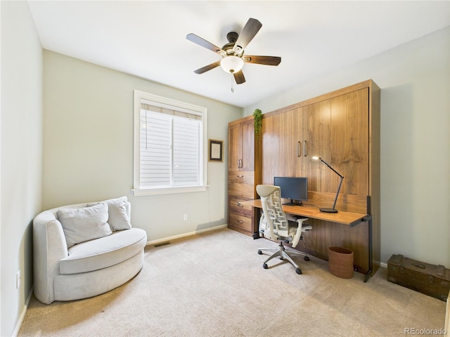 10497 Wagon Box Cir, Highlands Ranch, CO 80130 - office space featuring light colored carpet and a ceiling fan