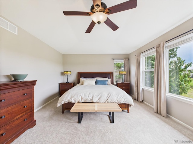 10497 Wagon Box Cir, Highlands Ranch, CO 80130 - bedroom featuring light carpet and ceiling fan
