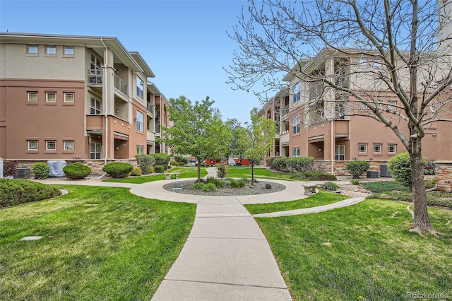 surrounding community with a lawn