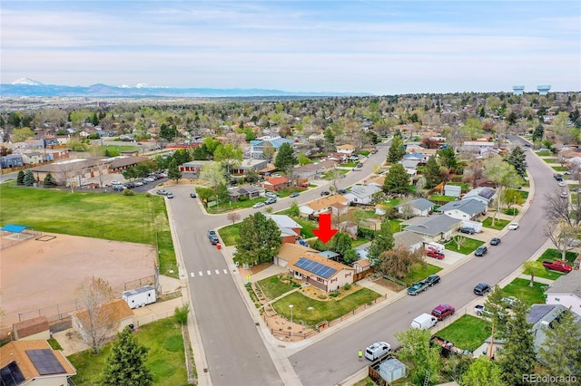 3451 Highland Pl, Westminster, CO 80031 - drone / aerial view with a residential view and a mountain view