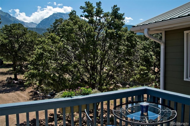 246 Baca Grant Way, Crestone, CO 81131 - wooden terrace with a mountain view