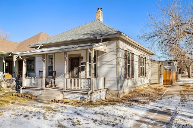 bungalow-style home featuring covered porch