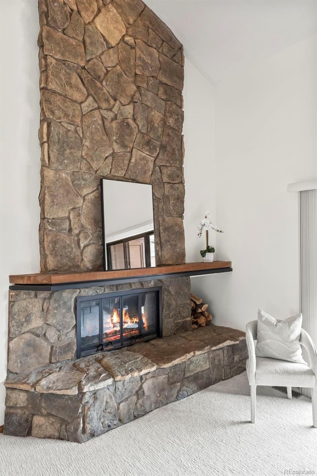 501 Manhattan Dr Unit 202, Boulder, CO 80303 - detailed view of a stone fireplace and carpet