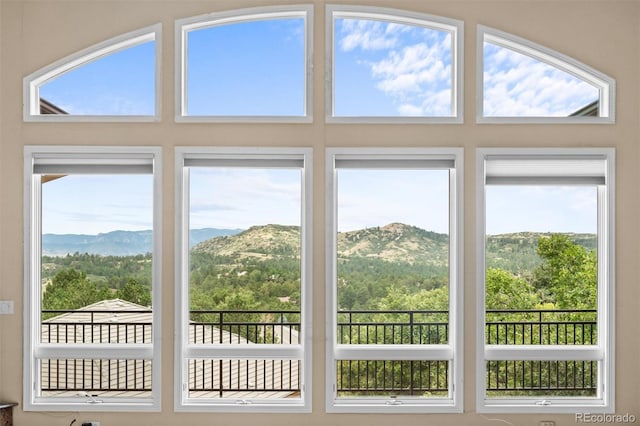 doorway with a mountain view