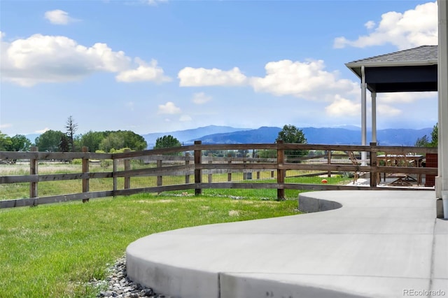 4209 Fox Grove Dr, Fort Collins, CO 80524 - view of yard featuring a mountain view and a patio