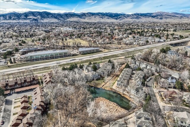 3228 47th, Boulder, CO 80301 - aerial perspective of suburban area with a water and mountain view