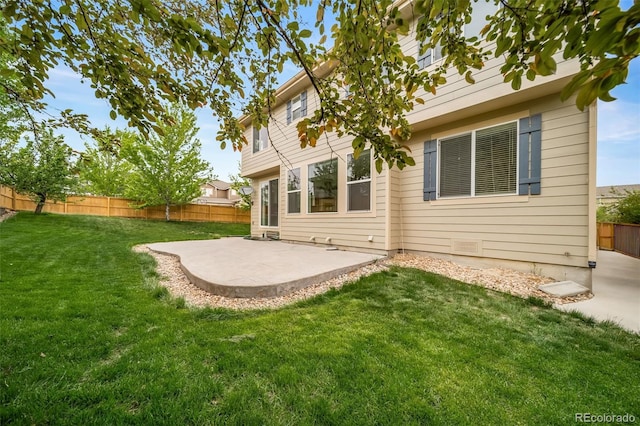 rear view of house with a patio area