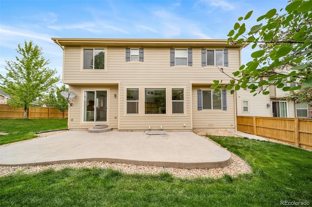 rear view of property with a patio