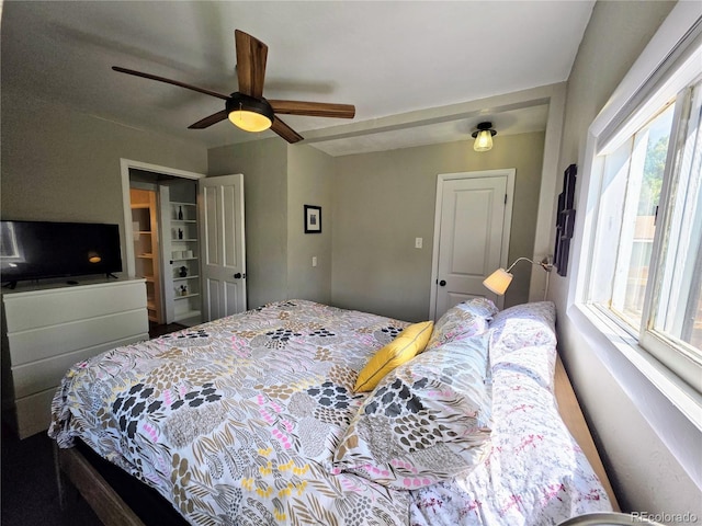 313 W Arkansas St, Buena Vista, CO 81211 - bedroom with a ceiling fan and multiple windows