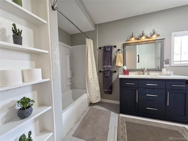 313 W Arkansas St, Buena Vista, CO 81211 - bathroom featuring vanity and shower / bath combination with curtain