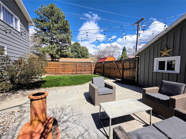 313 W Arkansas St, Buena Vista, CO 81211 - view of patio with a fenced backyard and an outdoor hangout area