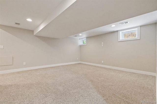 815 S Gaylord St, Denver, CO 80209 - basement with carpet floors and recessed lighting