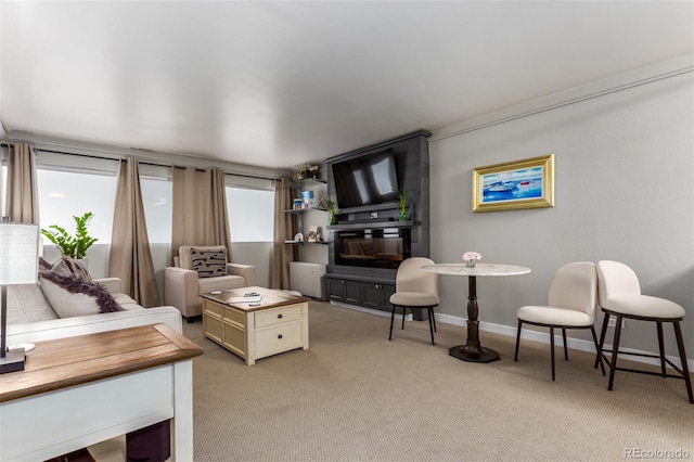 view of carpeted living room