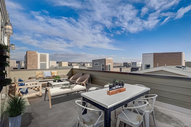 view of patio with an outdoor hangout area