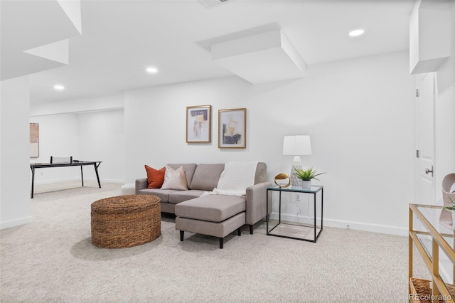 view of carpeted living room