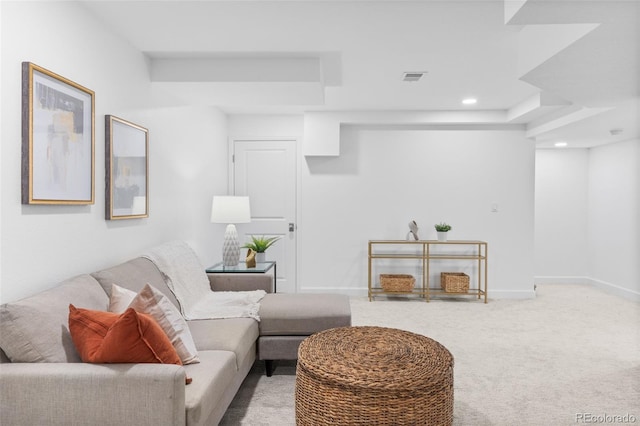 view of carpeted living room