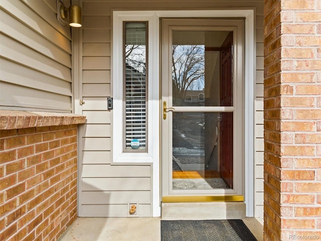 view of doorway to property