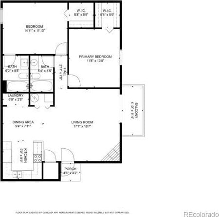 3335 S Ammons St Unit 6-105, Lakewood, CO 80227 - view of home floor plan