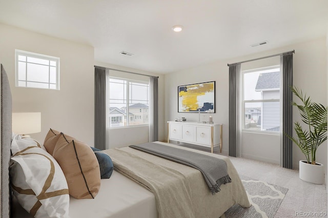 view of carpeted bedroom