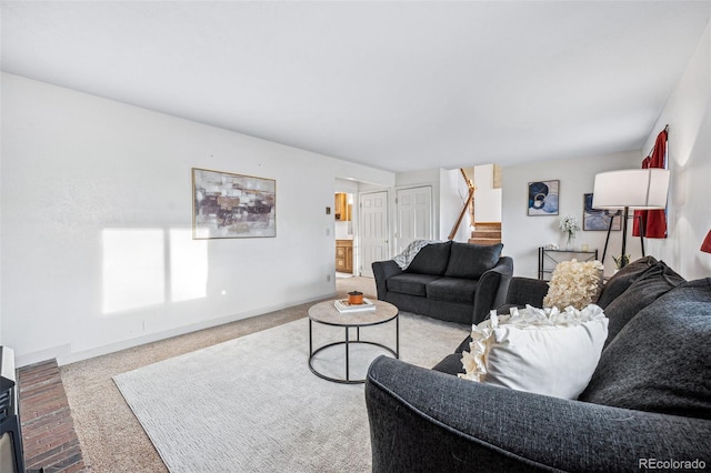 view of carpeted living room