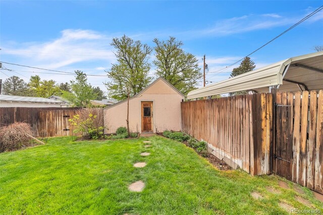 313 E Grant Ave, Fowler, CO 81039 - view of yard featuring an outdoor structure
