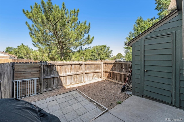 view of yard with a patio