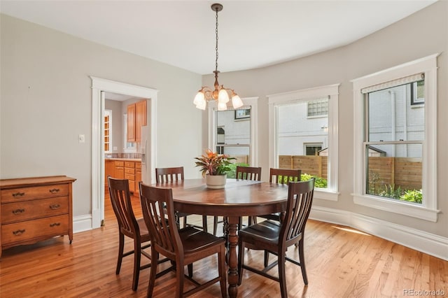 2360 S Milwaukee St, Denver, CO 80210 - dining space featuring a chandelier and light wood-type flooring