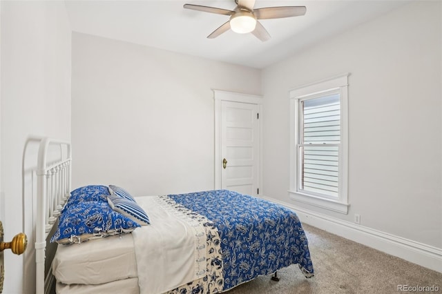 2360 S Milwaukee St, Denver, CO 80210 - bedroom featuring carpet flooring and a ceiling fan