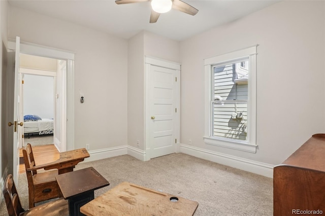 2360 S Milwaukee St, Denver, CO 80210 - unfurnished room with a ceiling fan and carpet flooring