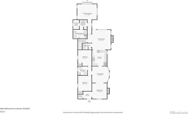 2360 S Milwaukee St, Denver, CO 80210 - view of property floor plan