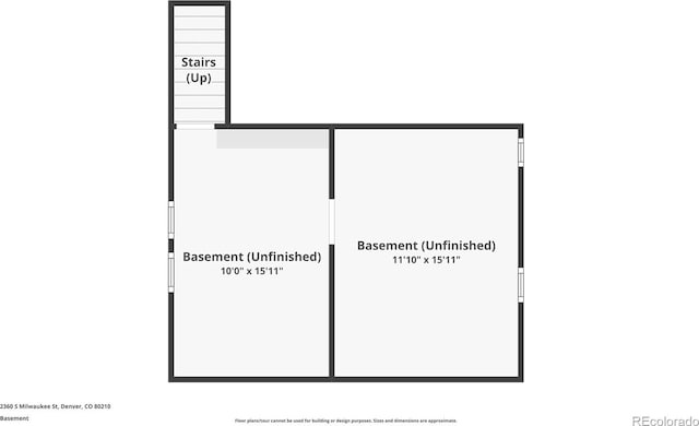 2360 S Milwaukee St, Denver, CO 80210 - view of property floor plan