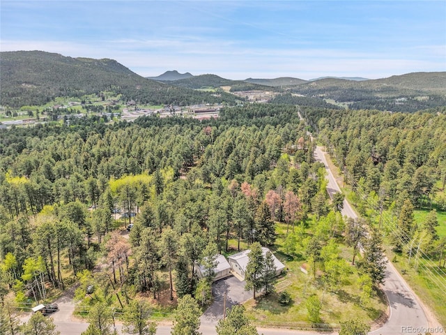 26752 Vosler St, Conifer, CO 80433 - drone / aerial view of a forest and a mountain backdrop