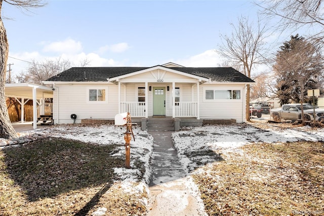 view of front of house with covered porch