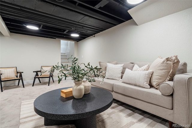 view of carpeted living room