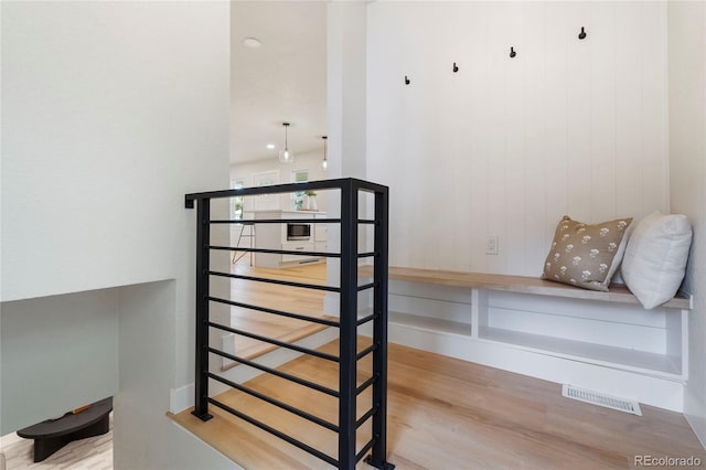 interior space featuring wood-type flooring