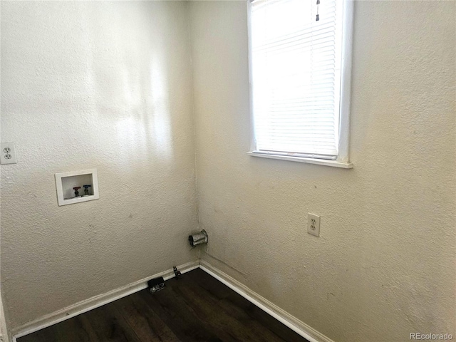 7331 Clay St, Westminster, CO 80030 - laundry room with hookup for a washing machine and dark wood-style floors