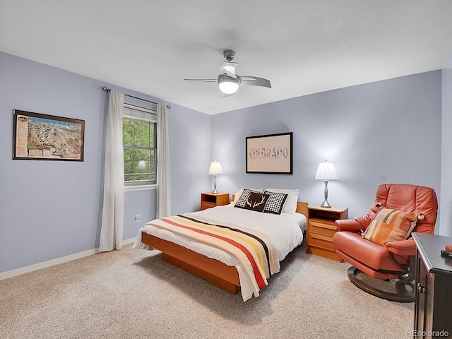 7030 S Fillmore Ct, Centennial, CO 80122 - bedroom with carpet, baseboards, and a ceiling fan