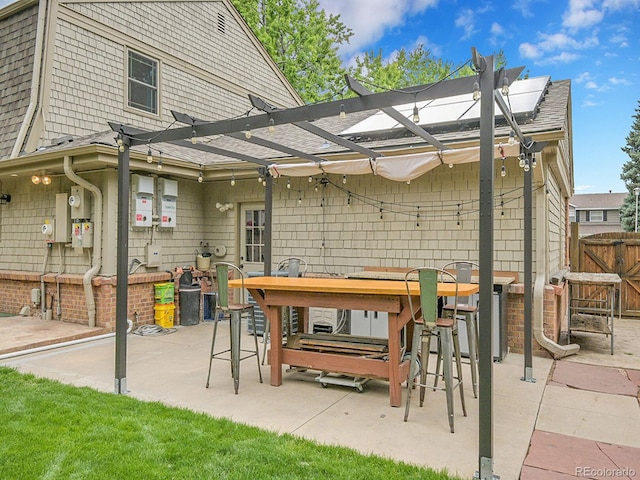 7030 S Fillmore Ct, Centennial, CO 80122 - view of patio / terrace with a pergola and outdoor dining area