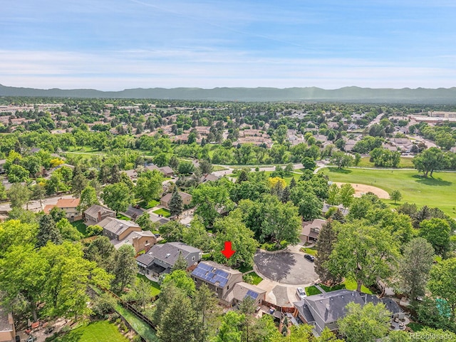 7030 S Fillmore Ct, Centennial, CO 80122 - aerial view of residential area featuring a mountainous background