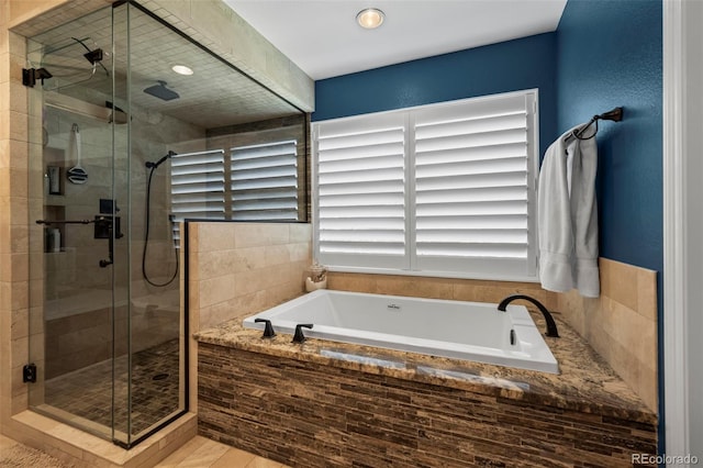 1113 Southbury Pl, Highlands Ranch, CO 80129 - full bath with a bath and a shower stall